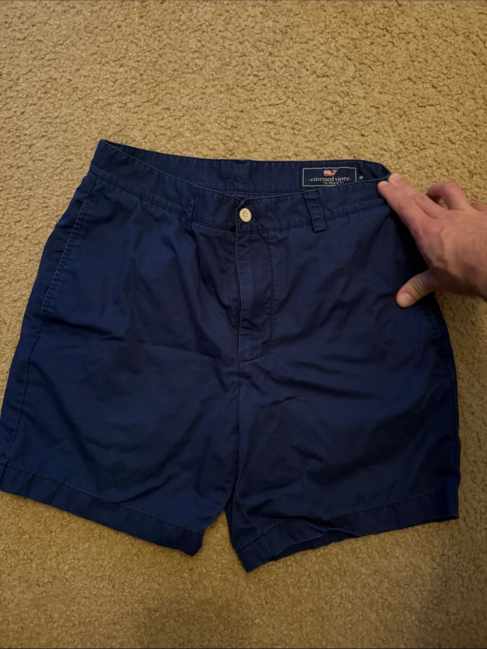 Vineyard Vines Men's Navy Flat Front Shorts
